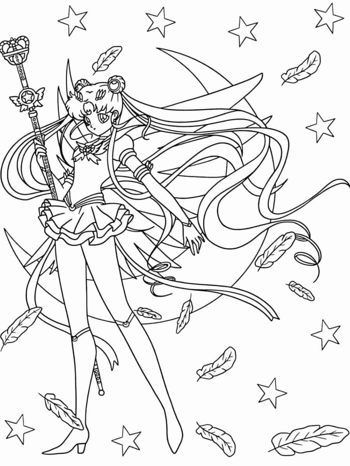 Free PDF Sailor Moon Coloring Pages 🎨🌙 - Coloringpagesforkids.net
