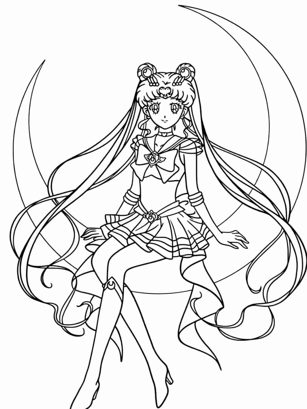 Sailor Moon Coloring Pages With Background