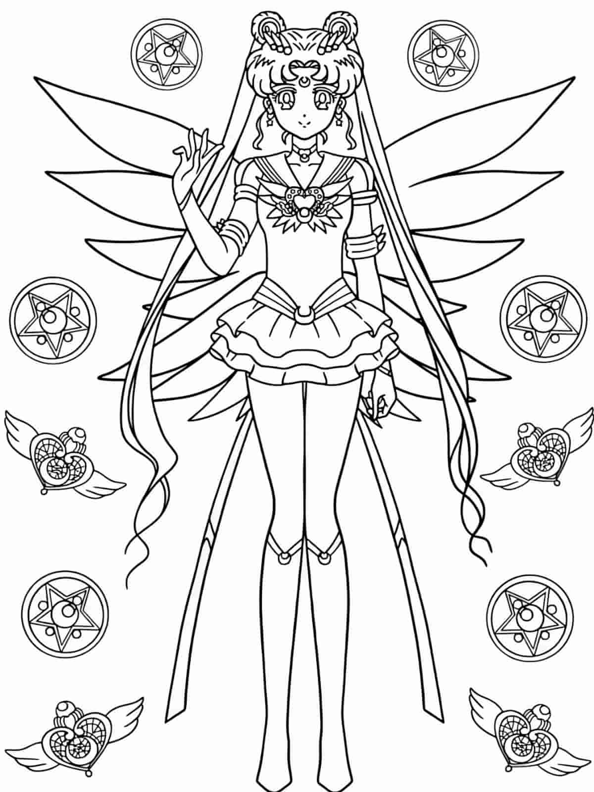 Sailor Moon Illustration Coloring Pages