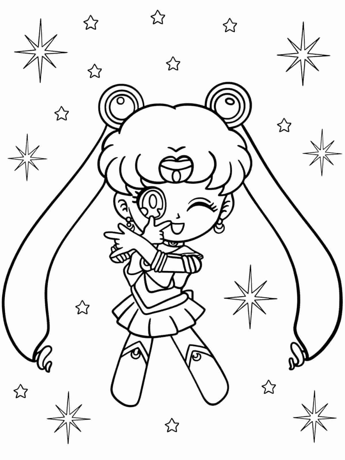 Sailor Moon Pastel Coloring Pages