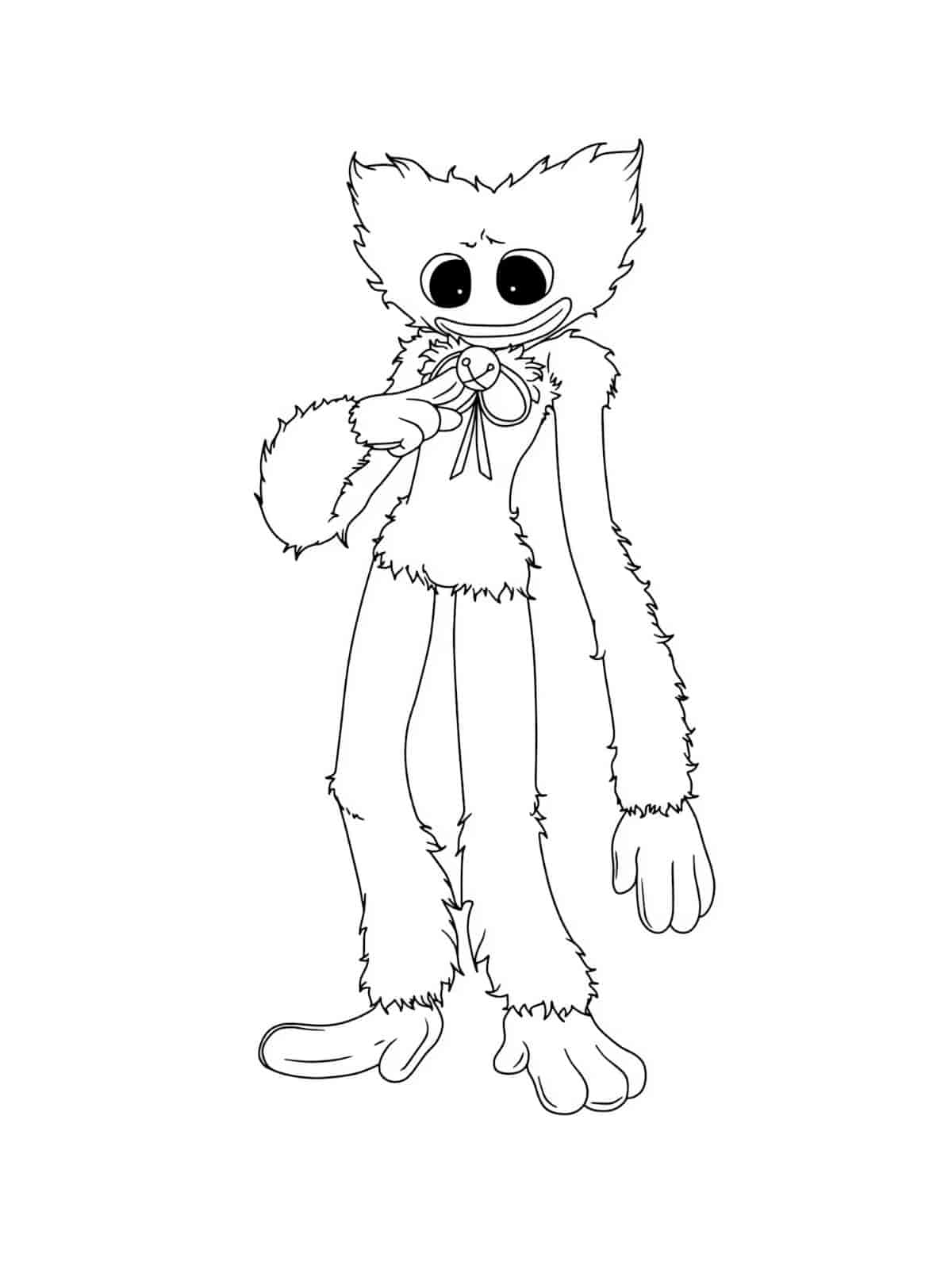 Scary Huggy Wuggy Coloring Pages