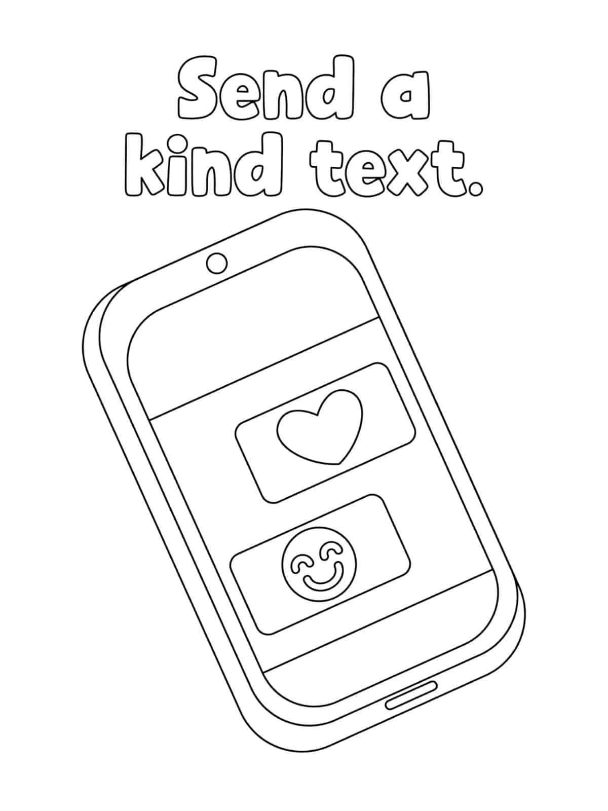 Send A Kind Text Coloring Pages