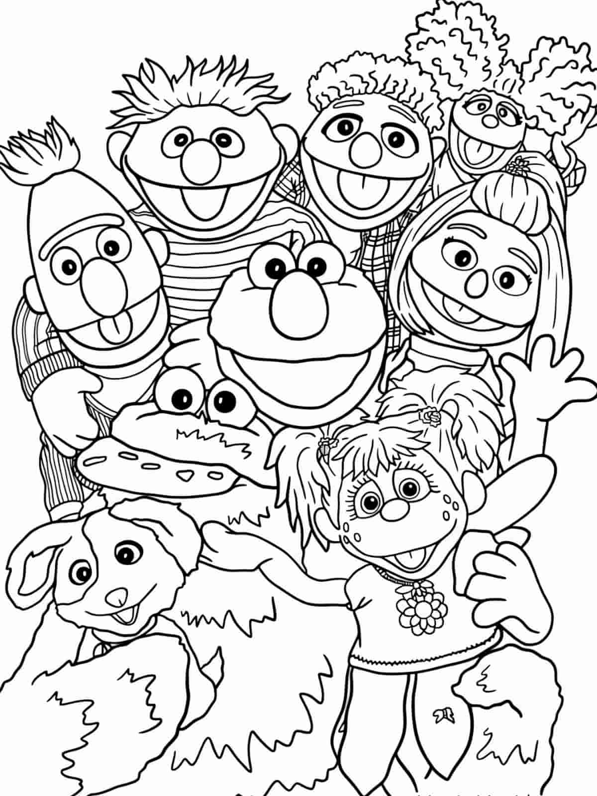 Sesame Street Alphabet Coloring Pages