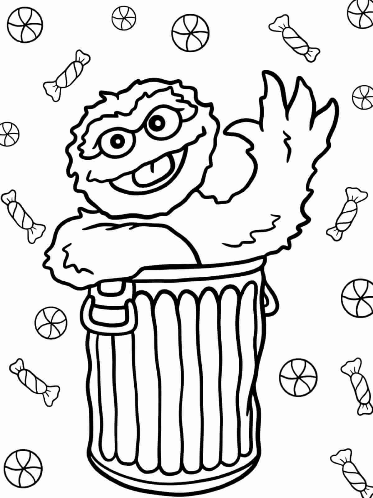 Sesame Street Musical Coloring Pages