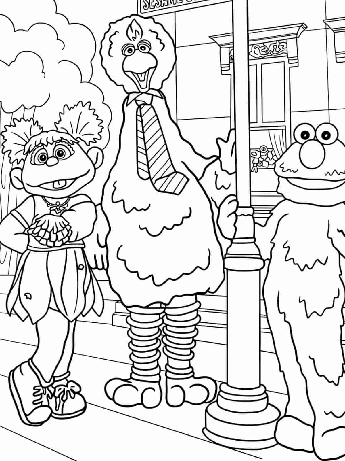 Sesame Street Numbers Coloring Pages