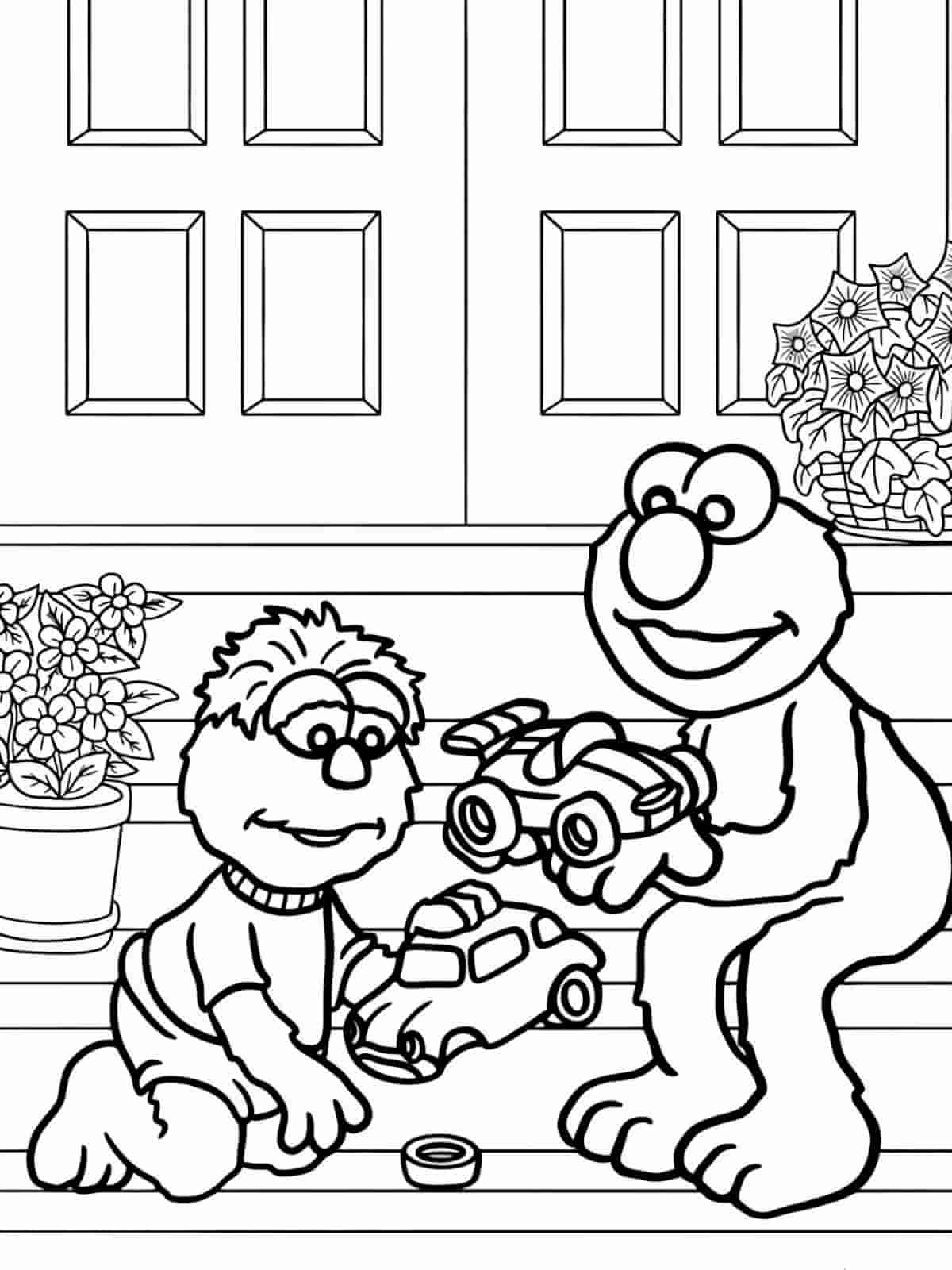 Sesame Street Playtime Coloring Pages