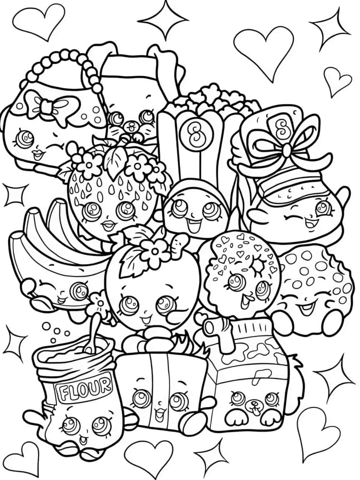 Shopkins Apple Blossom Coloring Pages For Kids