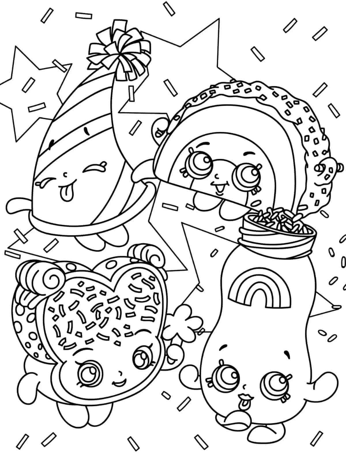 Shopkins Characters Coloring Pages For Kids