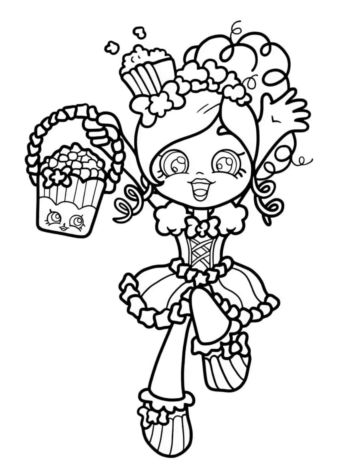 Shopkins Cupcake Queen Coloring Pages For Kids