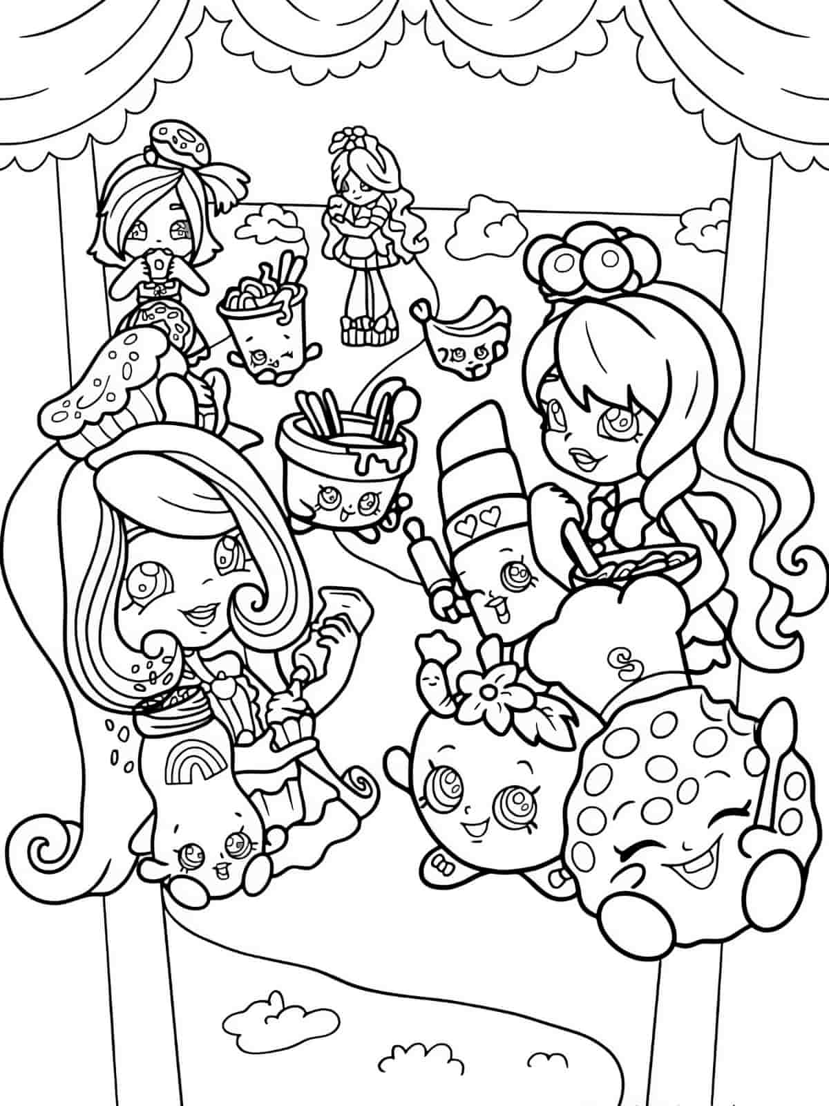 Shopkins Food Fair Coloring Pages For Kids