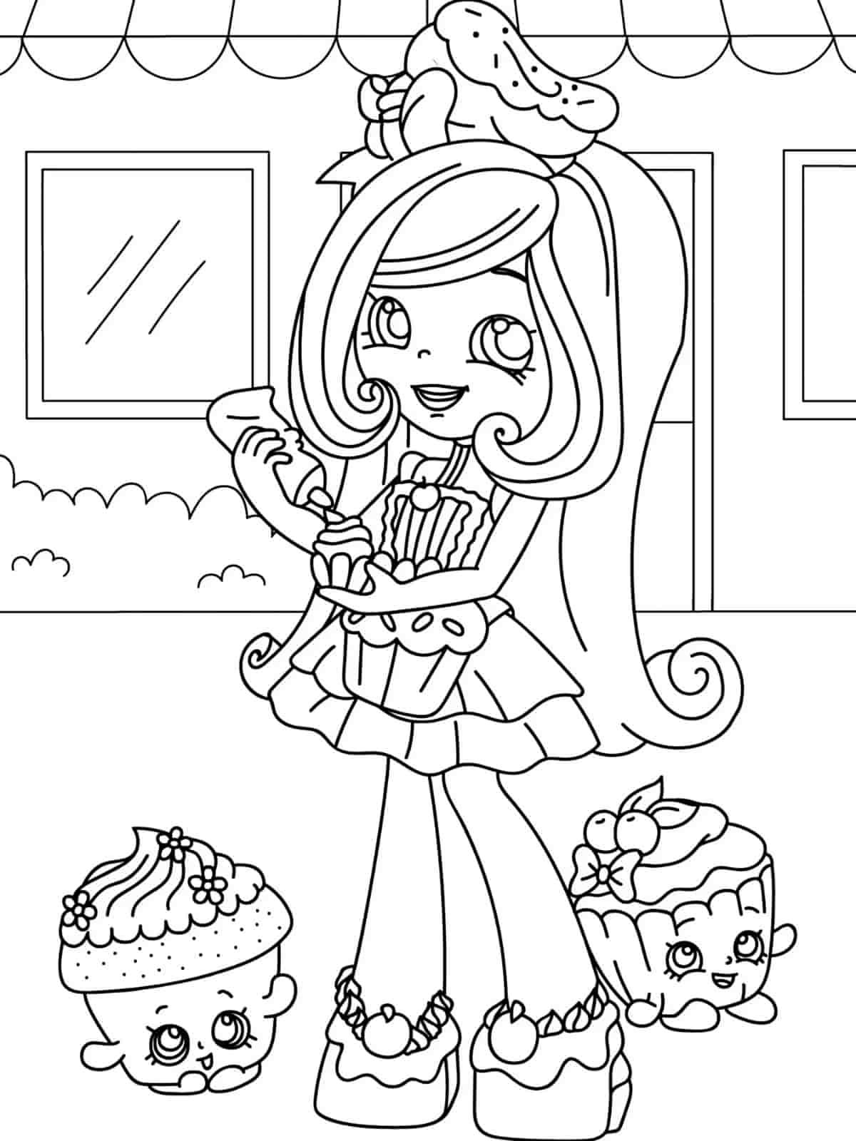 Shopkins Lippy Lips Coloring Pages For Kids