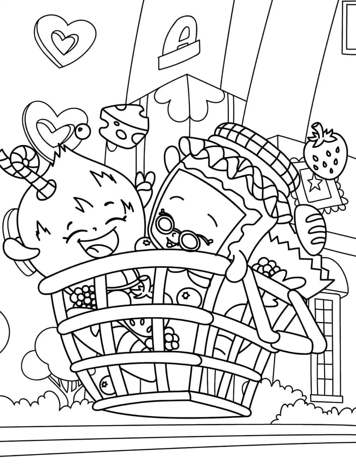 Shopkins Poppy Corn Coloring Pages For Kids