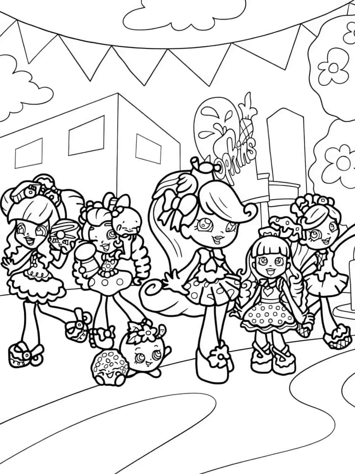 Shopkins Strawberry Kiss Coloring Pages For Kids