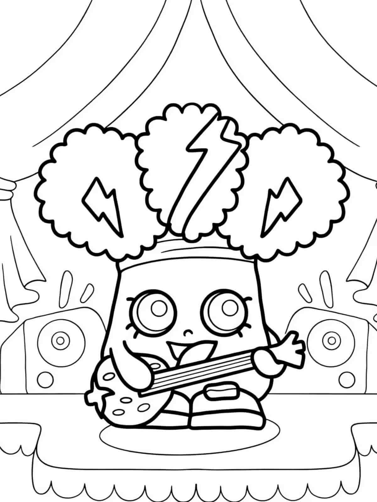 Shopkins With Faces Coloring Pages For Kids