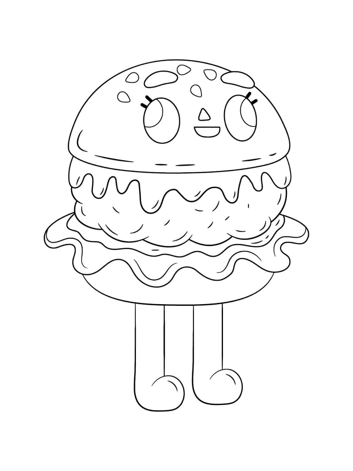 Silly Burger Toca Boca Coloring Pages