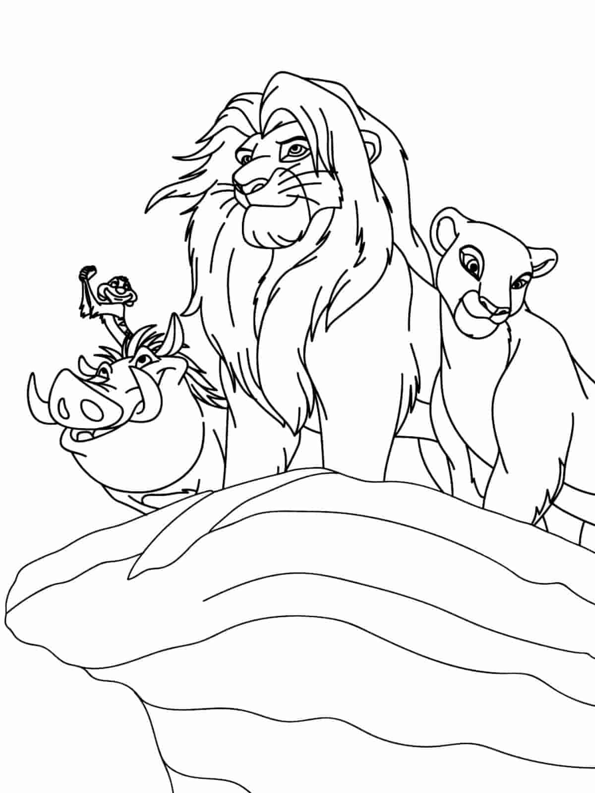 Simba Lion King Coloring Pages