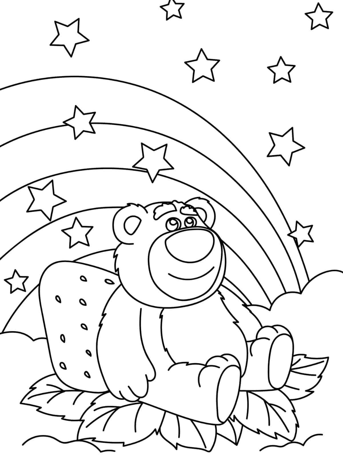 Simple Printable Lotso Bear Coloring Sheets