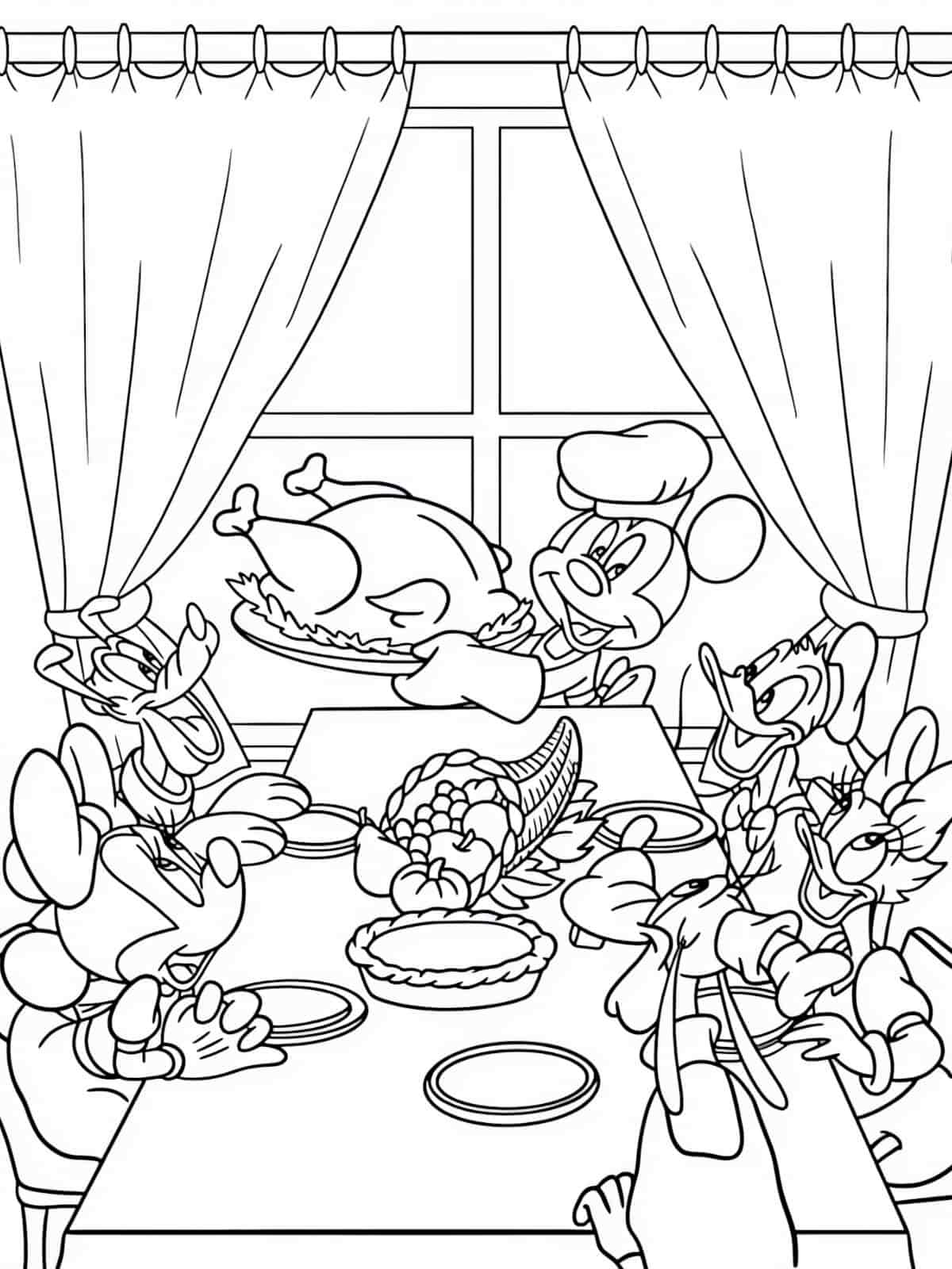 Simple Thanksgiving Coloring Pages For Preschoolers