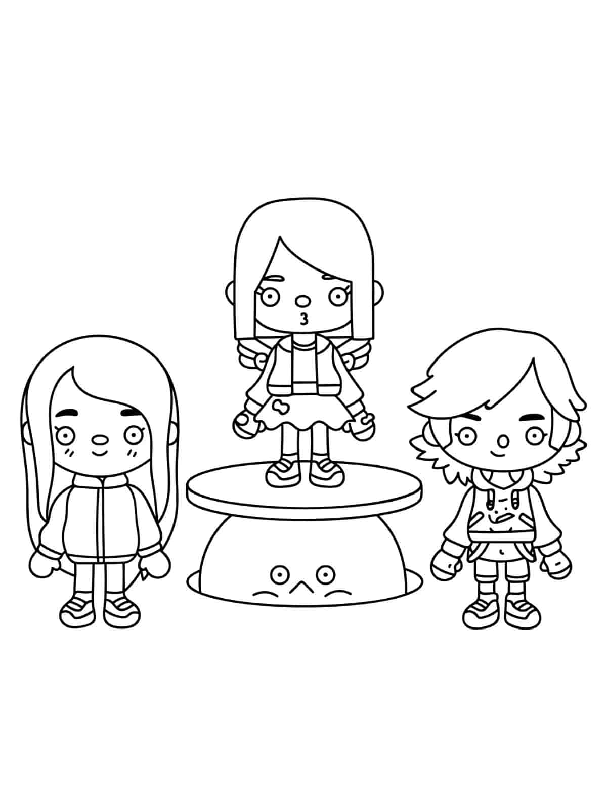 Simple Toca Boca Life Coloring Pages