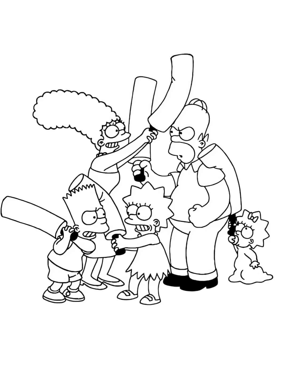 Simpsons Animated Coloring Pages