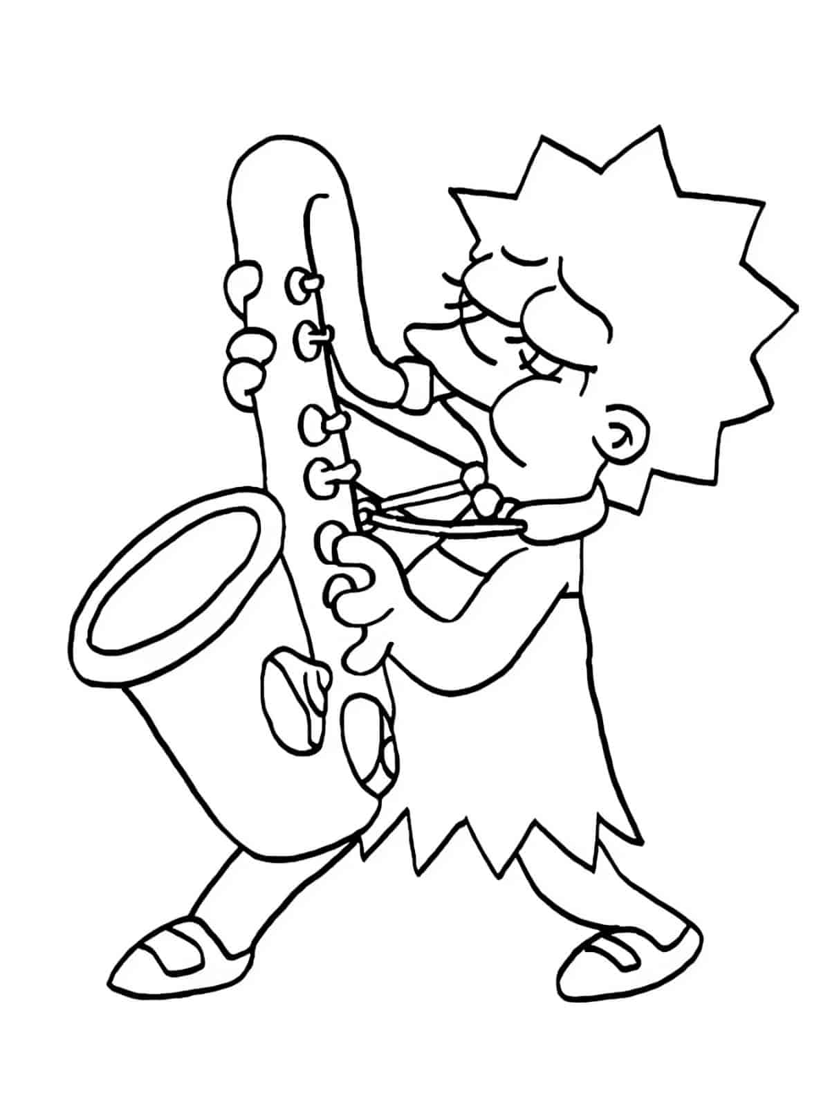 Simpsons Family Cartoon Coloring Pages