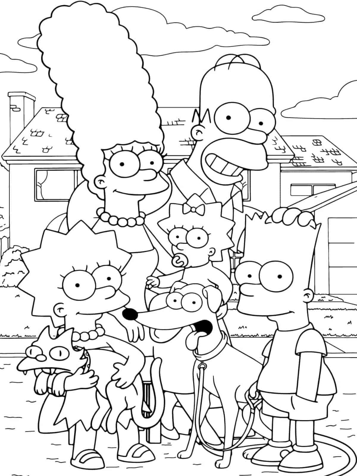 Simpsons Family Coloring Pages