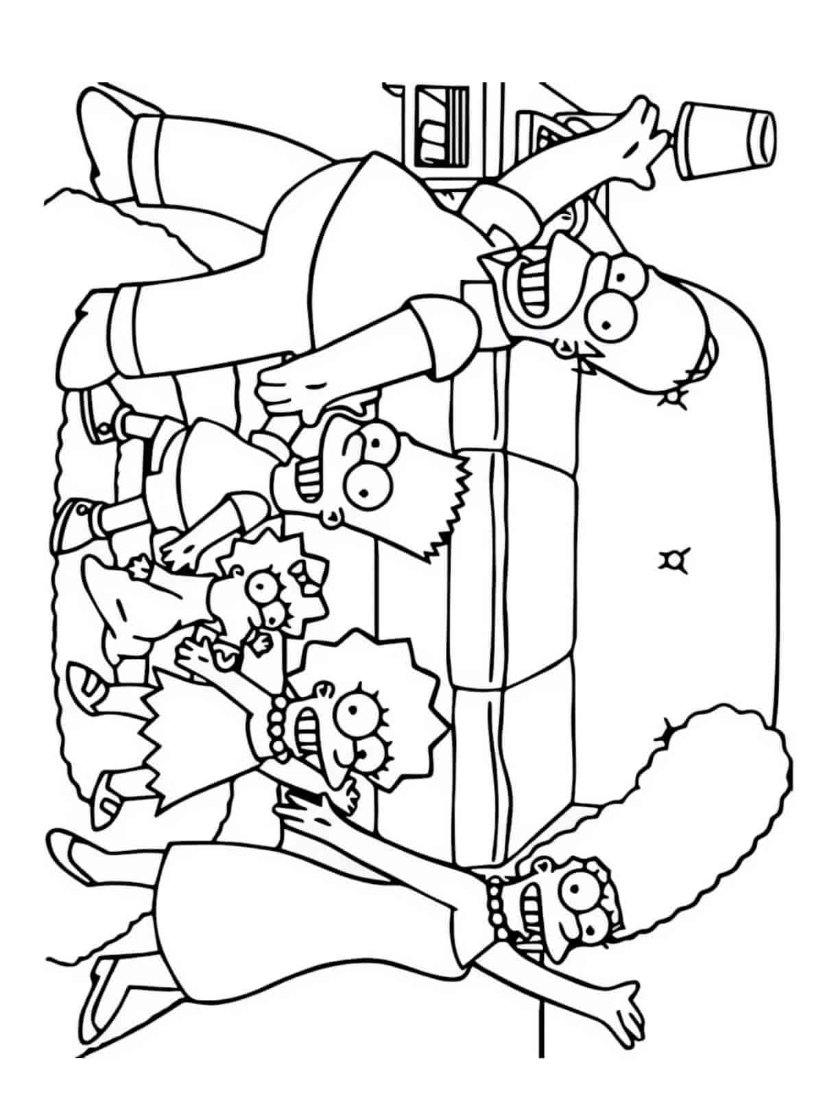 Simpsons Family Drawings Coloring Pages