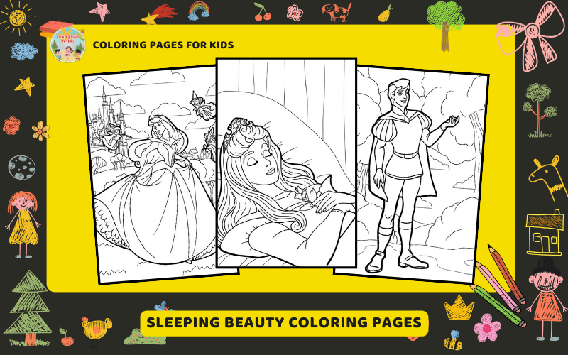 Sleeping Beauty Coloring Pages Featured Image Min