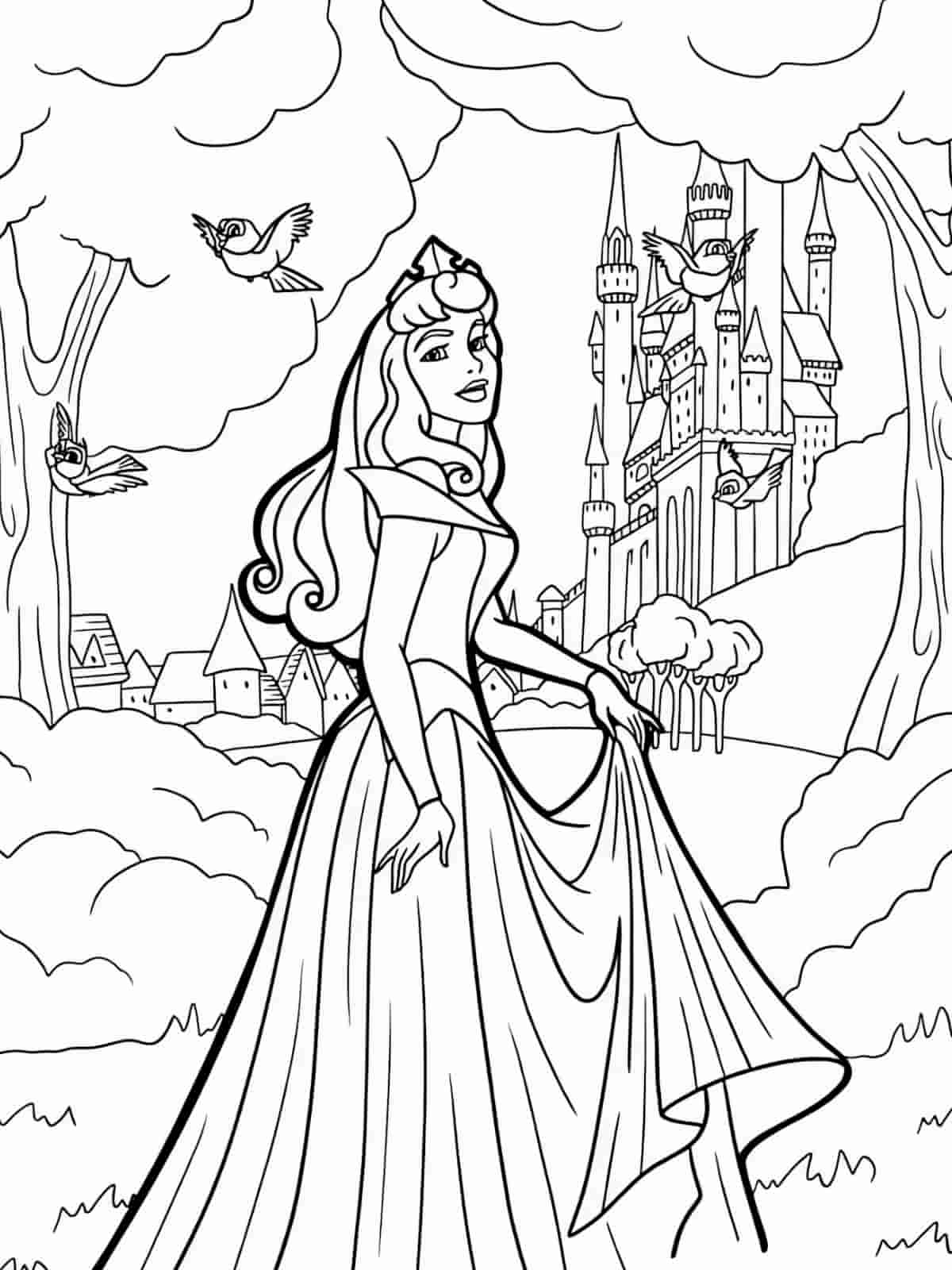 Sleeping Beauty Coloring Pages For Kids