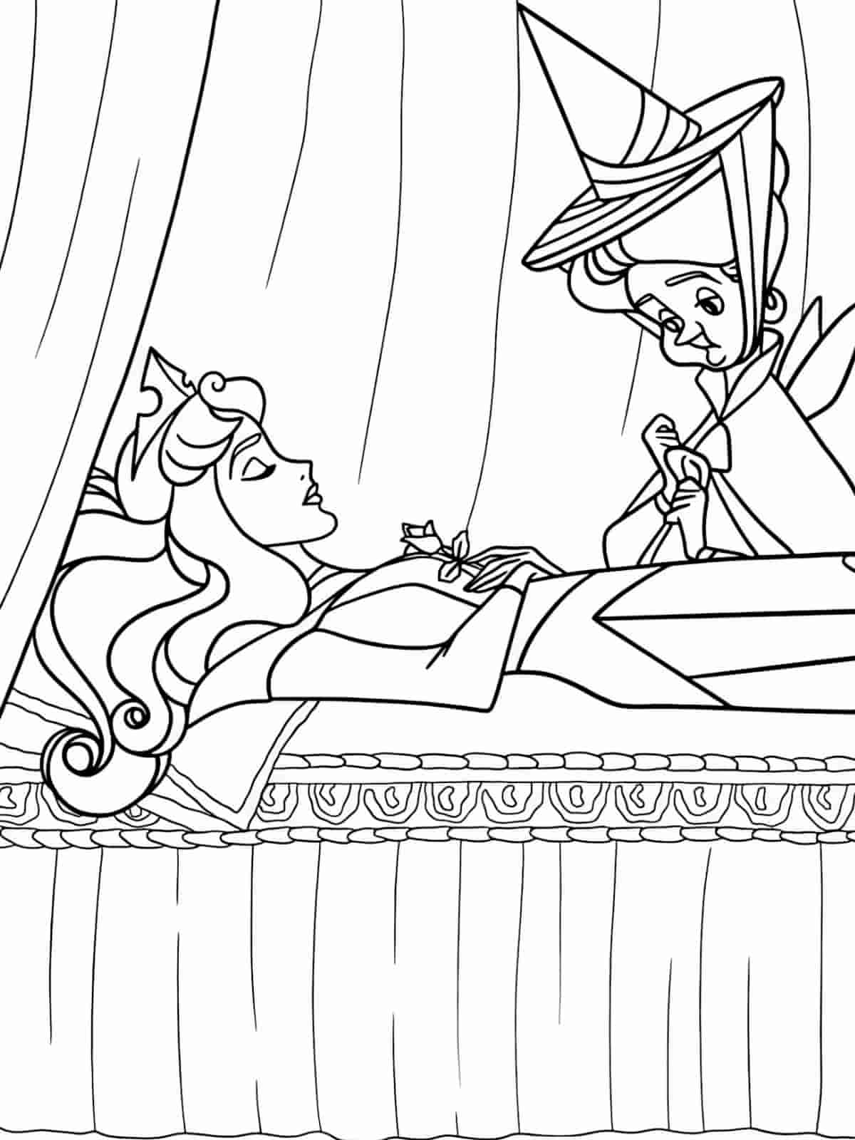 Sleeping Beauty Coloring Pages Of Fairies