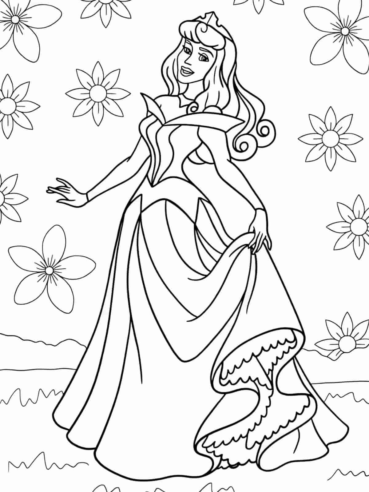 Sleeping Beauty Coloring Pages With Castles