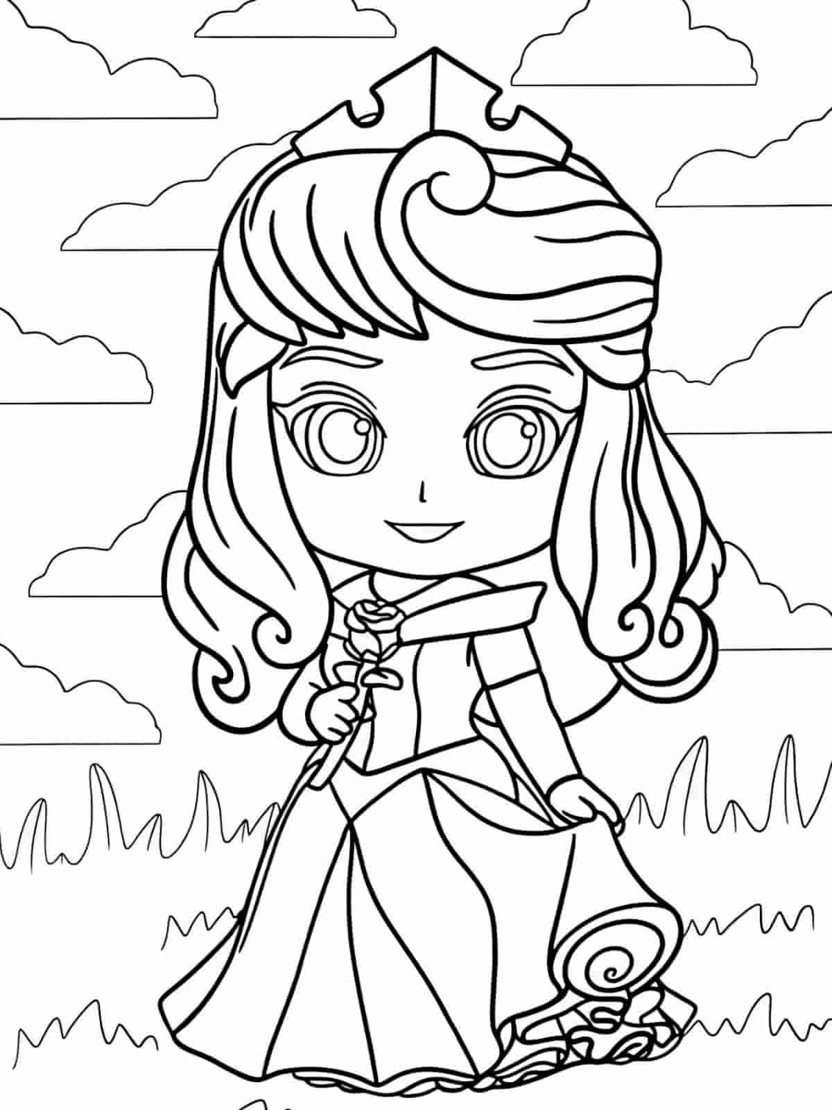 Sleeping Beauty Coloring Pages With Enchanted Forest