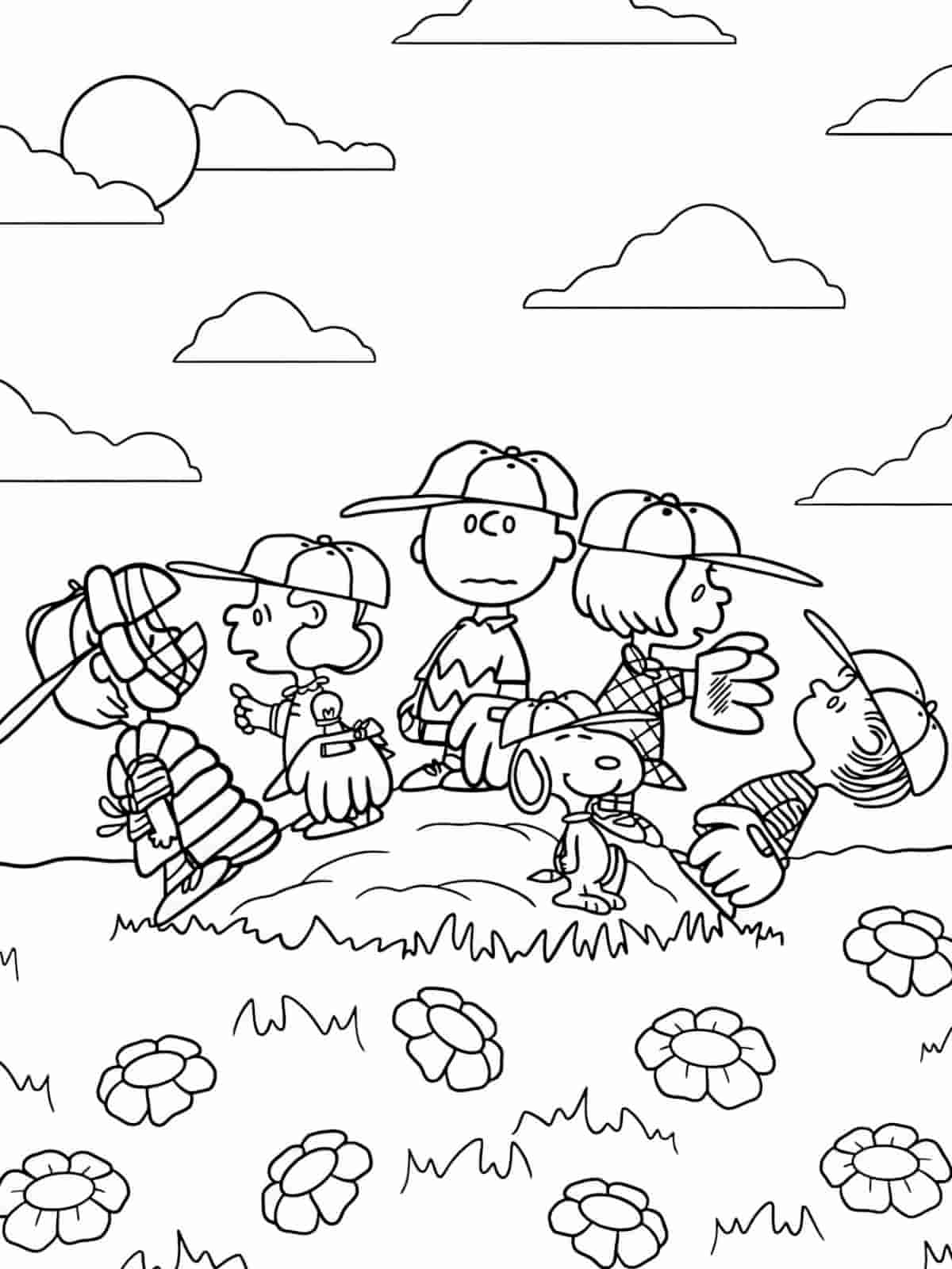 Snoopy Football Coloring Pages