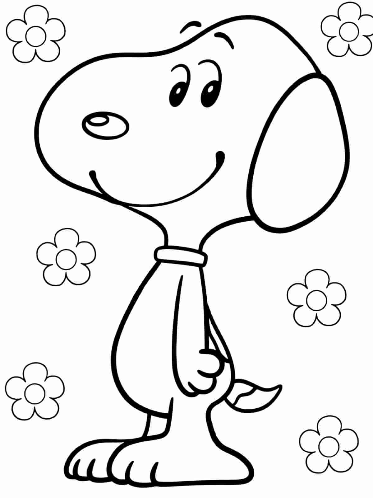 Snoopy In Doghouse Coloring Pages