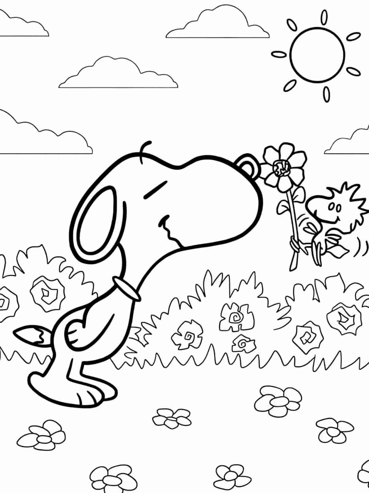 Snoopy Music Fun Coloring Pages