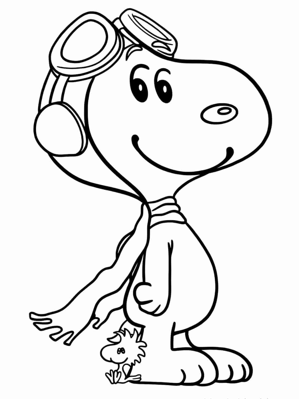 Snoopy Winter Fun Coloring Pages