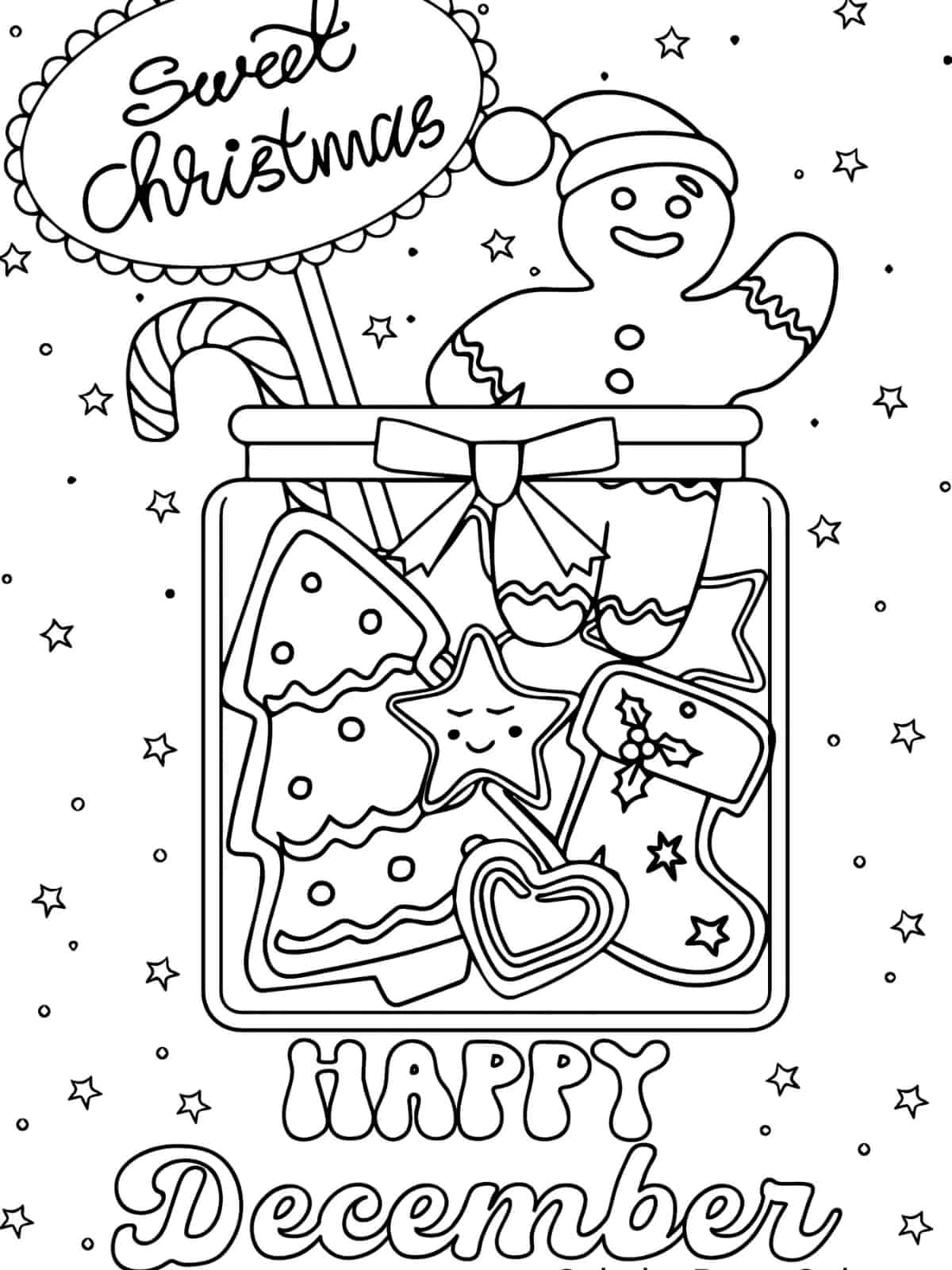 Snow Day December Coloring Pages