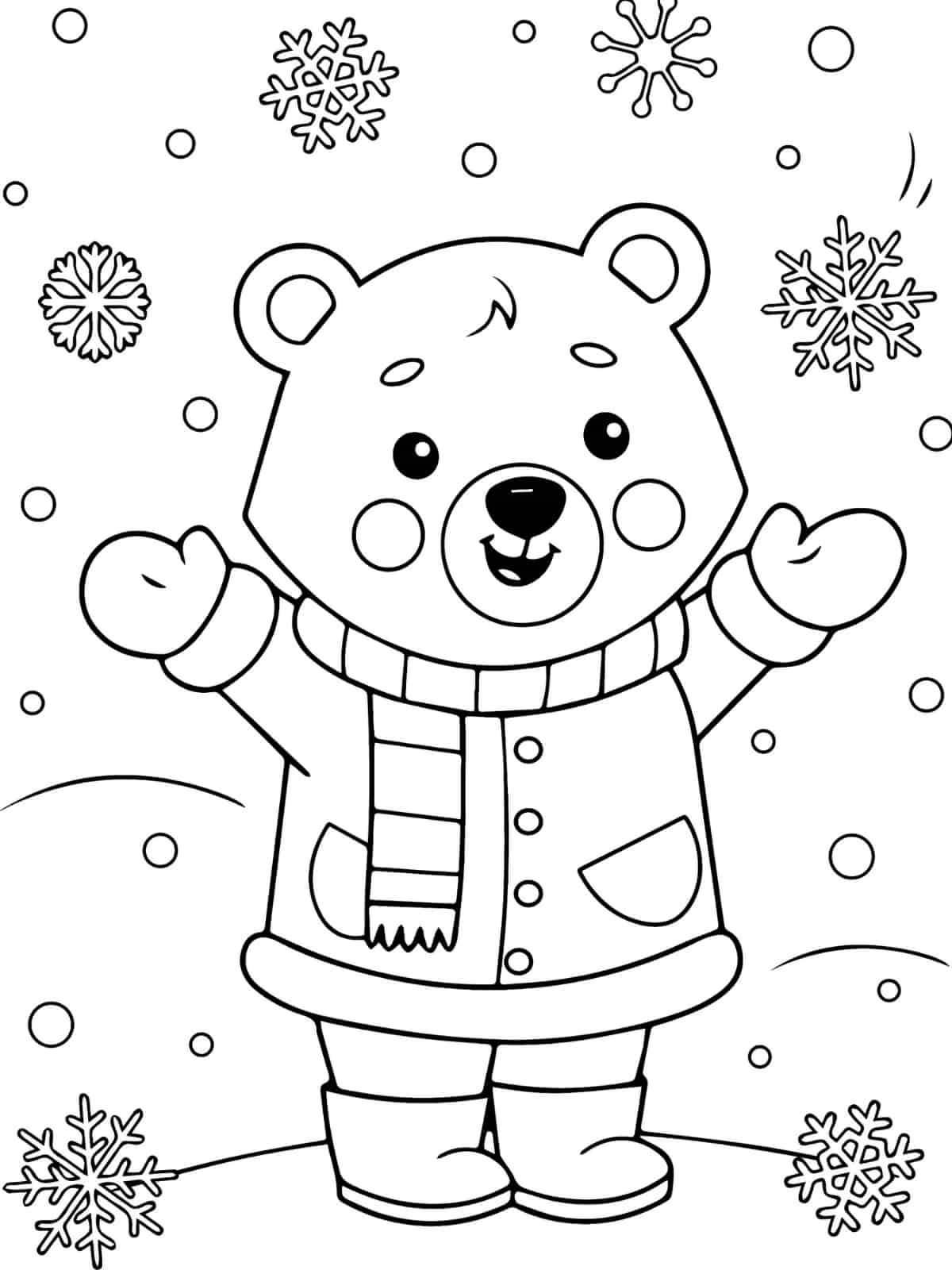 Snow Flake December Coloring Pages