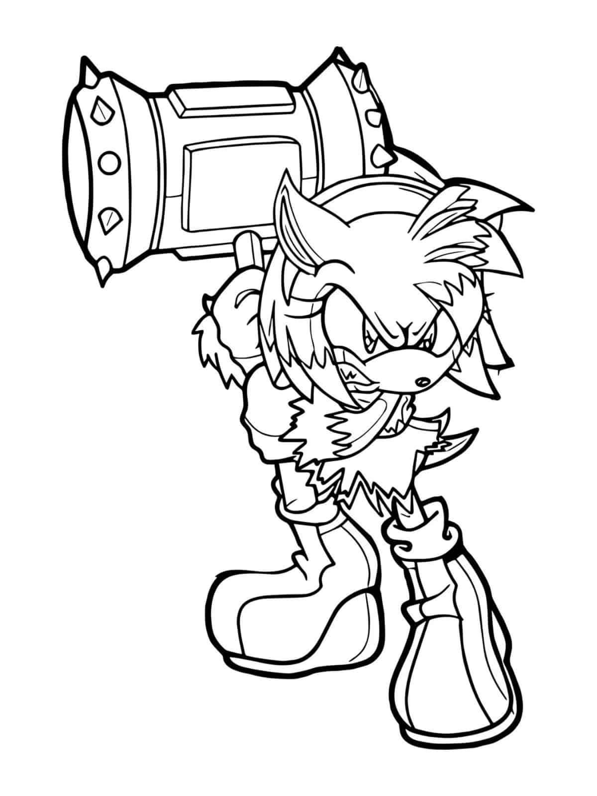 Sonic The Hedgehog Anime Style Coloring Pages