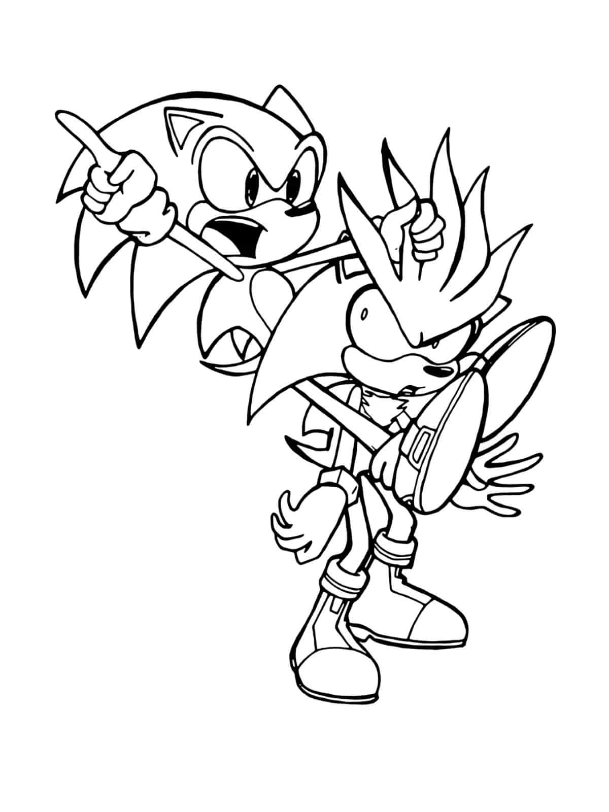 Sonic The Hedgehog As A Superhero Coloring Pages