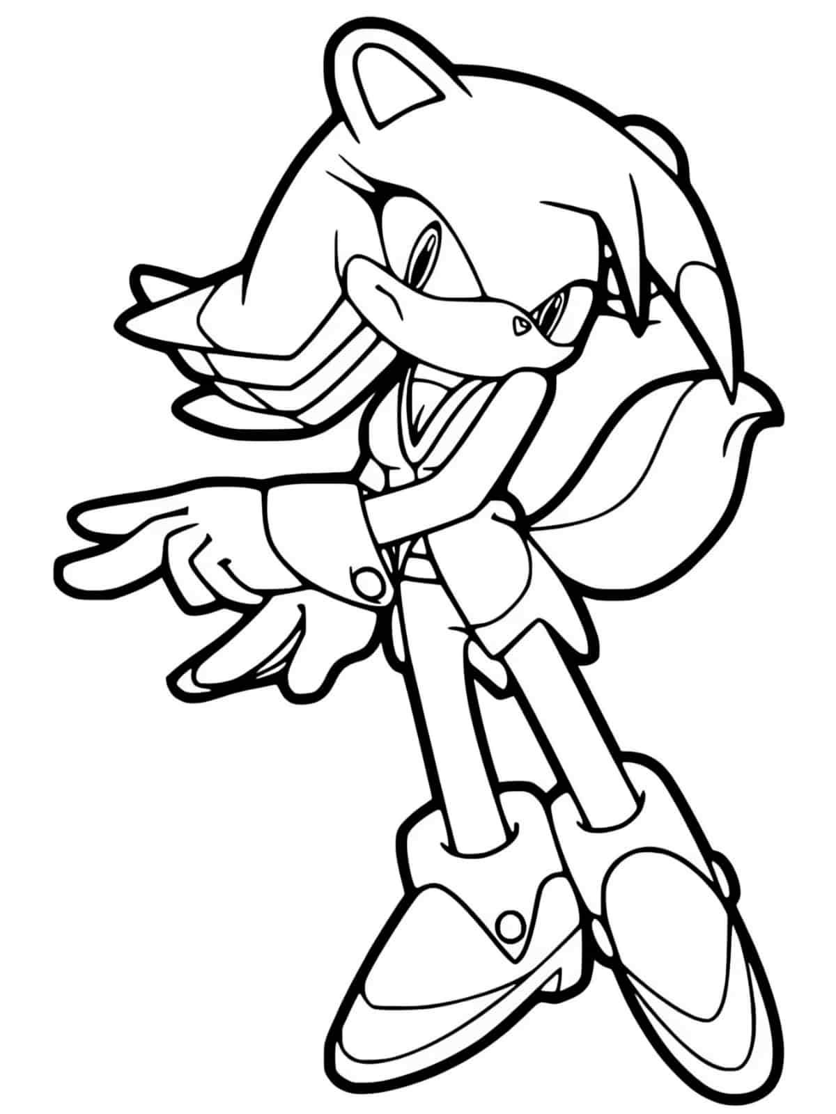 Sonic The Hedgehog Homing Attack Coloring Pages