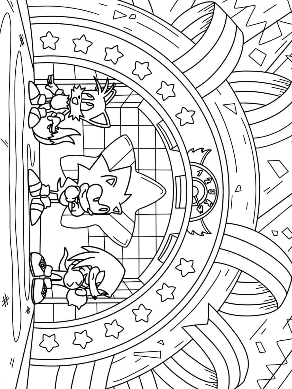 Sonic The Hedgehog Never Give Up Coloring Pages