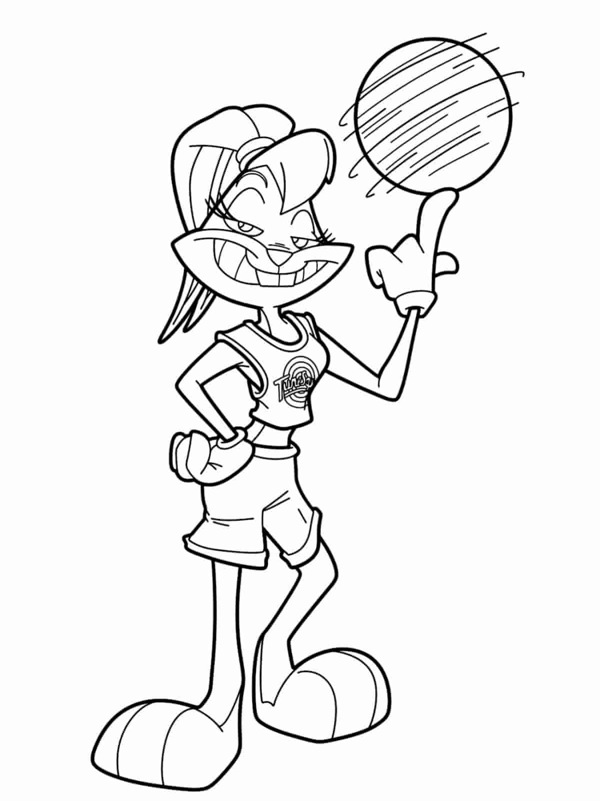 Space Jam Basketball Action Coloring Pages