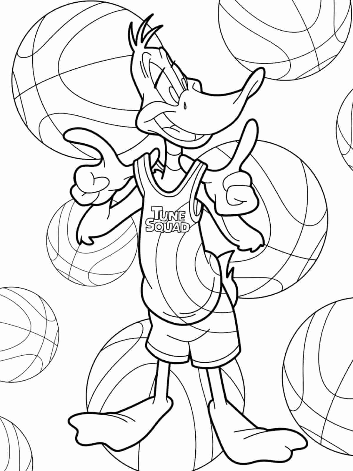 Space Jam Court Coloring Pages