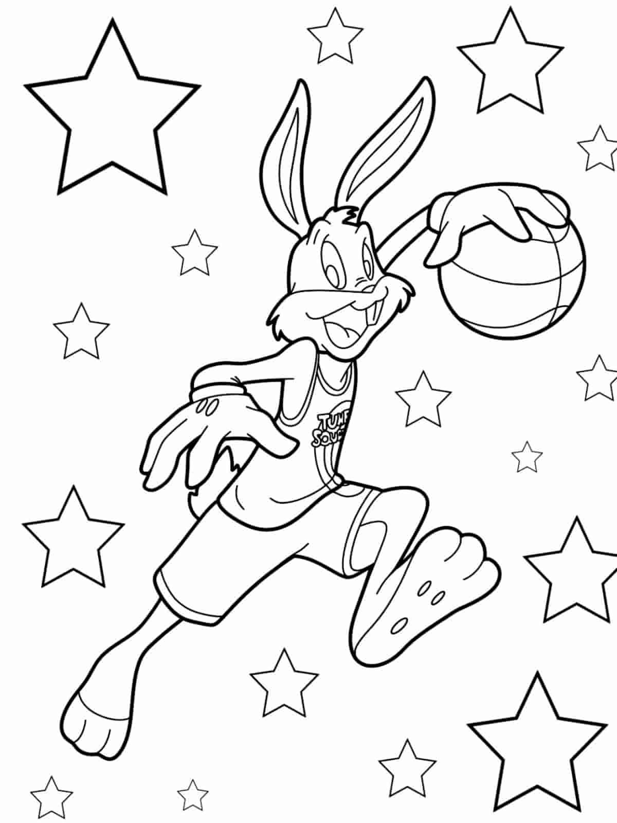 Space Jam Friendship Coloring Pages