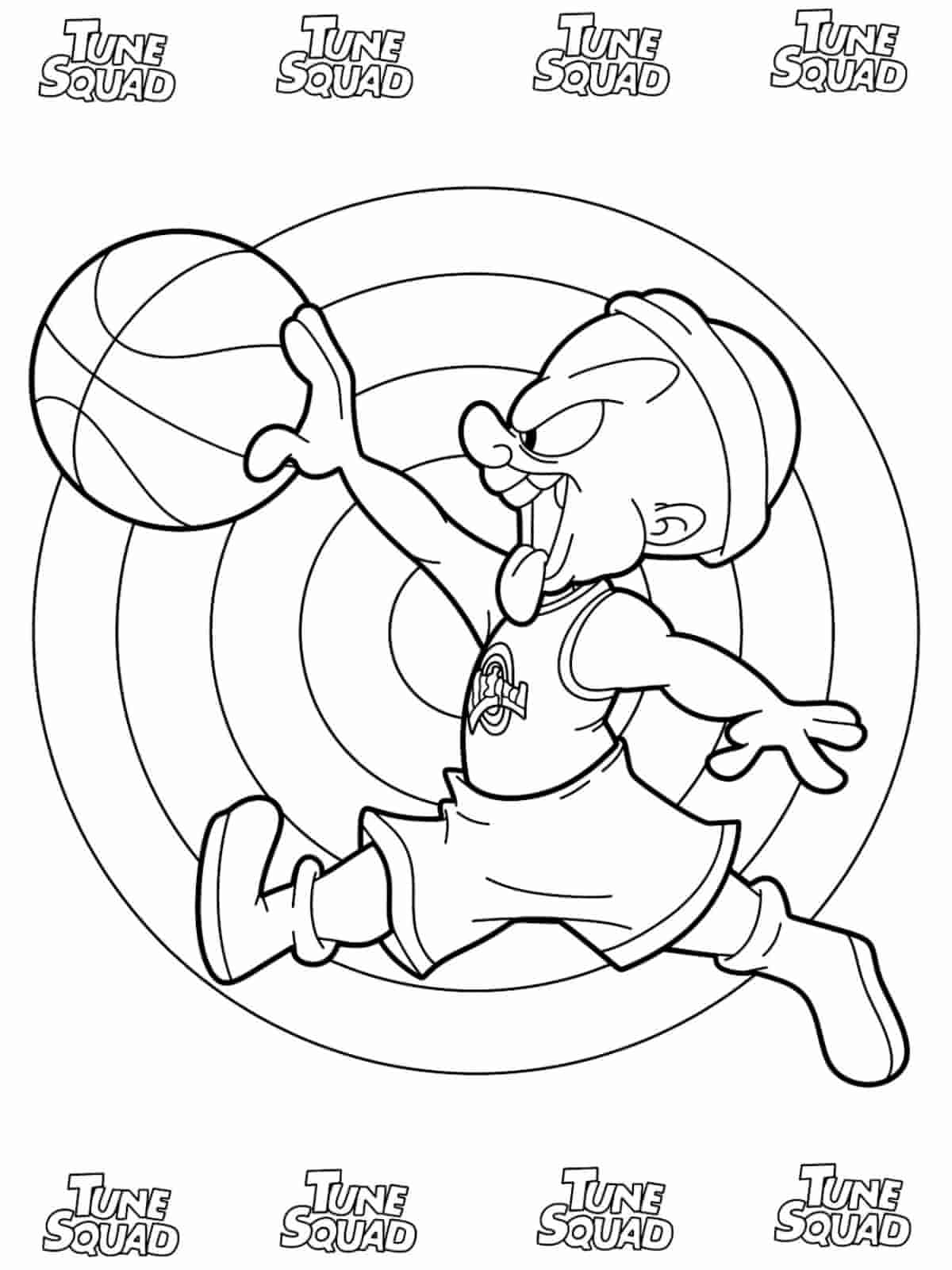 Space Jam Granny Coloring Pages