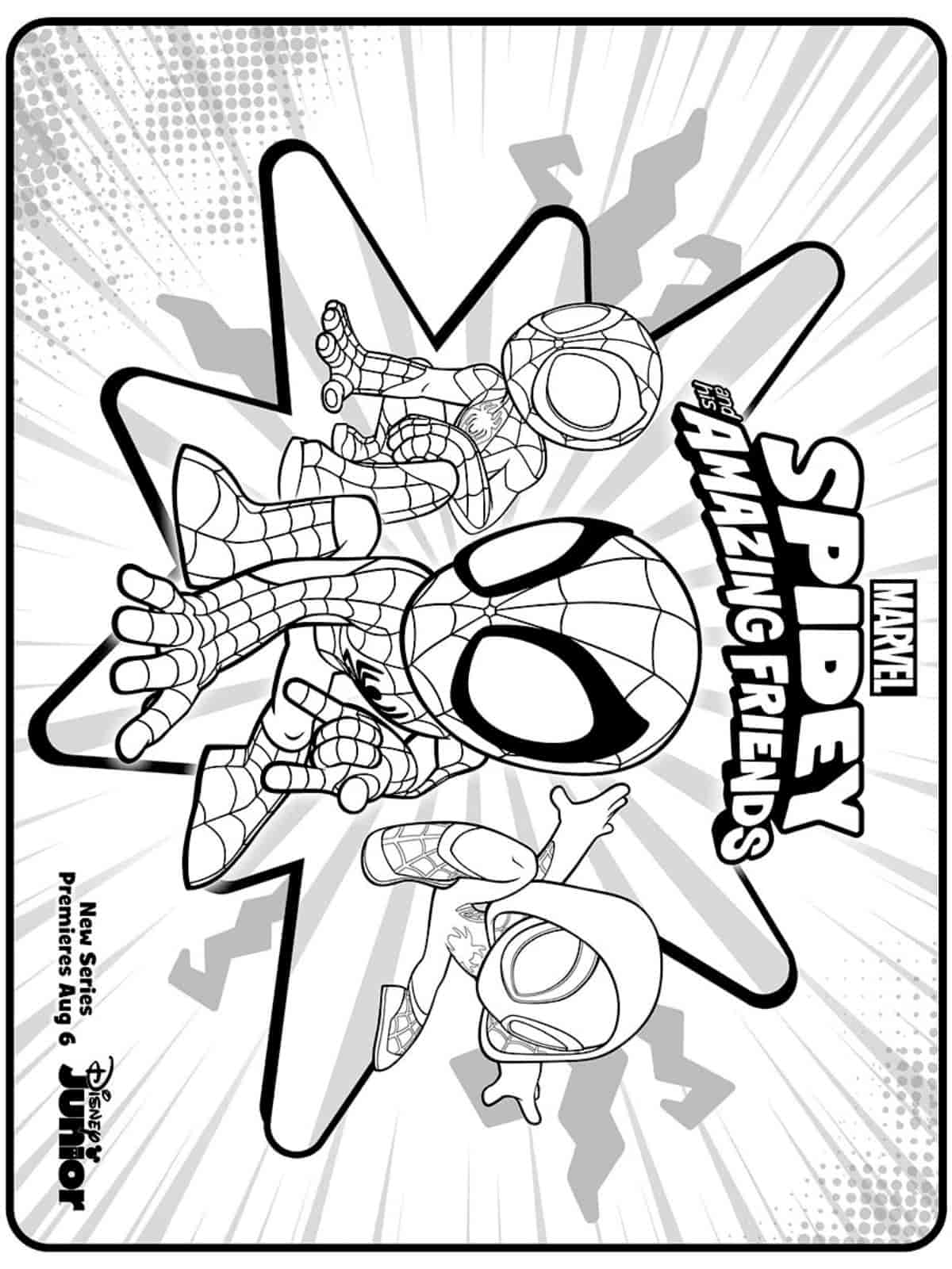 Spidey And His Amazing Friends Coloring Pages For Kids