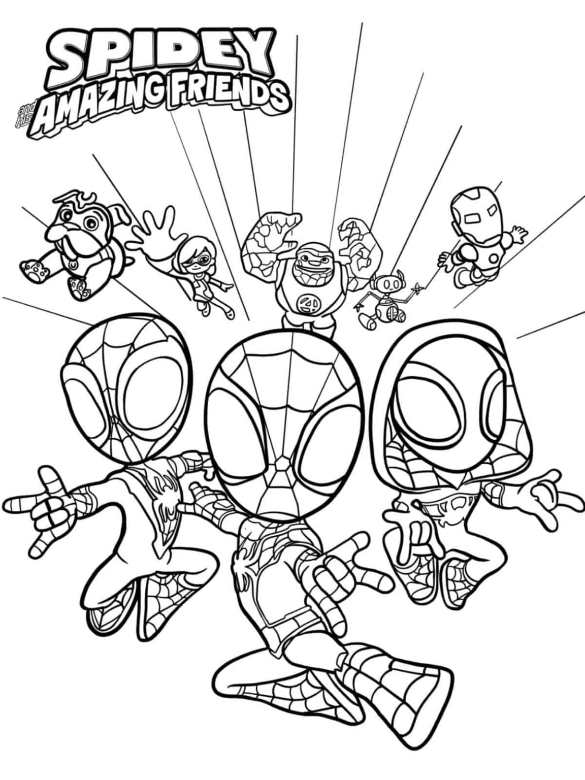 30+ Spidey and His Amazing Friends Coloring Pages 🎨🕸️