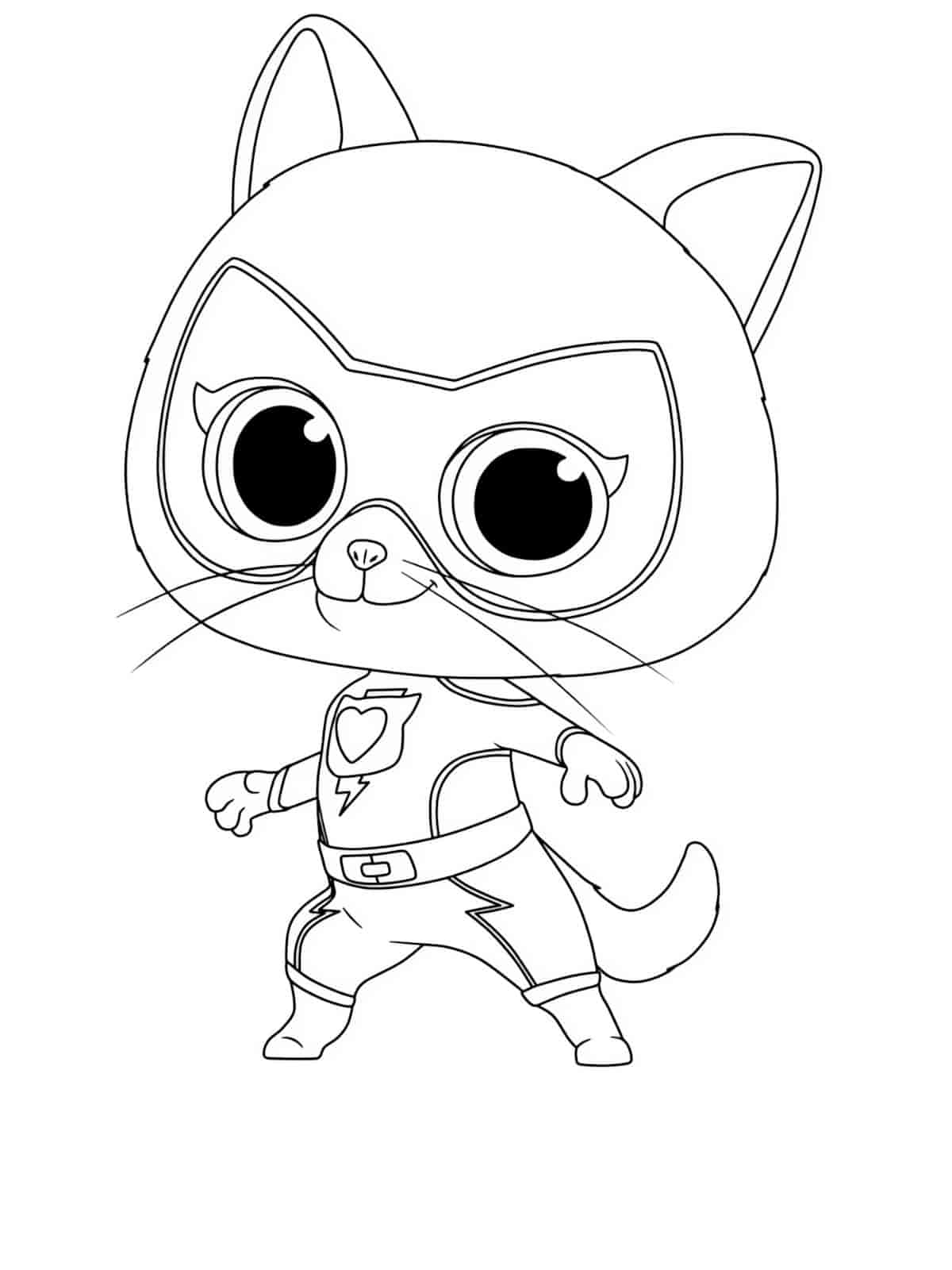 Sprocket The Space Cat Coloring Page