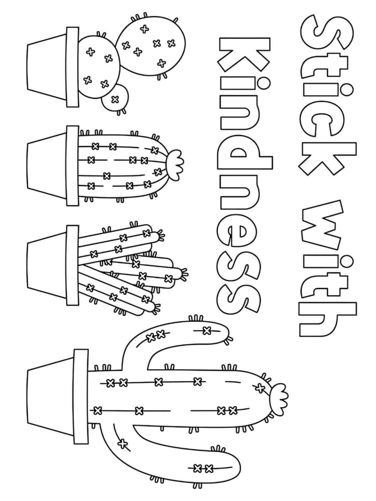 Stick With Kindness Coloring Pages